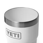 YETI Rambler 8 oz Insulated Coffee Mug with Lid - Stackable Double-Wall Vacuum Insulated Coffee Cup - DuraSip Ceramic Lining - Barista-Friendly Design - Stainless Steel - Dishwasher Safe, White