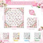 SUMMORO 180 Pcs Floral Paper Tea Cups and Plates 9 OZ Disposable Paper TeaCups and Saucers with Tea Party Napkins Set for Tea Party Decoration Birthday Wedding Bridal Shower Party Supplies