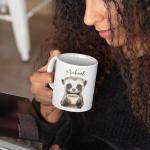 Customized Cute Ferret Cup, Personalized Playful Ferret Ceramic Mug, Custom Name Ferret Cup 11oz 15oz, Animal Themed Coffee Mug, Ferret Design Accent Cup, Gift For Ferret Lovers