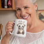 Customized Cute Ferret Cup, Personalized Playful Ferret Ceramic Mug, Custom Name Ferret Cup 11oz 15oz, Animal Themed Coffee Mug, Ferret Design Accent Cup, Gift For Ferret Lovers
