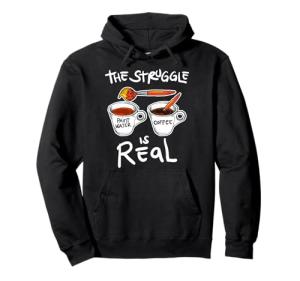 Artist Hoodie, The Struggle Real Paint Mug Hoodie Pullover Hoodie