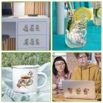 arricraft 10 Sheets UV DTF Cup Wraps for 16 OZ Glass Cups, 10 Styles Tea Cups Teapots Pastries Patterns Rub on Transfers PVC Transfer Stickers Waterproof Rub Decals for DIY Your Holiday Presents