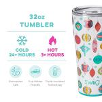 Swig Life 32oz Insulated Tumbler, Travel Coffee Tumbler with Lid, Cup Holder Friendly Travel Coffee Mug, Stainless Steel with Lid (Tinsel Town)