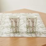 Spode Kit Kemp Tall Trees Mugs, Set of 4 – 12 fl. oz. Porcelain Cups with Artistic Tree & Chalky Shades – Nature-Inspired Drinkware for Coffee, Tea & Everyday Dining, Microwave & Dishwasher Safe