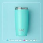 Swig Life 22oz Insulated Tumbler, Travel Coffee Tumbler with Lid, Cup Holder Friendly Travel Coffee Mug, Stainless Steel, 22 oz Tumblers, Reusable Insulated Mug with Lid (Granny Squares)