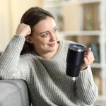 20oz Tumbler with Lid, Stainless Steel Tumbler with Handle, Metal Insulated Travel Coffee Mug with Handle, Double Wall Vacuum Spill Proof Tumbler Cup, Black 1 Pack