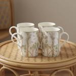 Spode Kit Kemp Tall Trees Mugs, Set of 4 – 12 fl. oz. Porcelain Cups with Artistic Tree & Chalky Shades – Nature-Inspired Drinkware for Coffee, Tea & Everyday Dining, Microwave & Dishwasher Safe