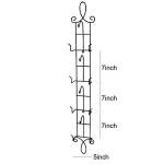 HOHIYA 2Pack Vertical Tea Cup and Saucer Display Rack 36 Inch Wall Mounted Teacup Holder for China Coffee Mugs and Collectible Cups Space-Saving Organizer Holds Up to 8 Cups and Saucers Black