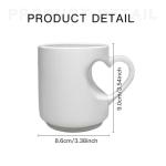 Customized Coffee Mug, Custom Ceramic Mugs for Tea Coffee Water, Custom-made Mug with Love Handle 11 Oz Ceramic, Personalized Love Gifts Photo Cup, Photo Gifts for Men Women, WhiteNoCustom