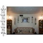 HOHIYA 2Pack Vertical Tea Cup and Saucer Display Rack 36 Inch Wall Mounted Teacup Holder for China Coffee Mugs and Collectible Cups Space-Saving Organizer Holds Up to 8 Cups and Saucers Black