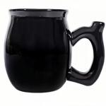 Wake and Bake Coffee Mug Novelty Glazed Ceramic Coffee Pot Shaped Cup with Ergonomic Handle Dishwasher Microwave Safe Fathers Day Halloween Christmas Gifts for Coffee Lovers (with Filters) (black)