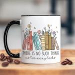 Hyturtle Book Lover Coffee Mug 11oz - There Is No Such Thing - Gifts For Book Lover On Christmas, Birthday - Librarian Mug for Women - Bookish Gift - Bookworm Cup - Gift For Her - Gifts for Readers