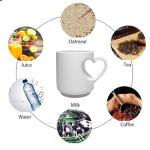 Customized Coffee Mug, Custom Ceramic Mugs for Tea Coffee Water, Custom-made Mug with Love Handle 11 Oz Ceramic, Personalized Love Gifts Photo Cup, Photo Gifts for Men Women, WhiteNoCustom