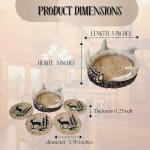 BestGiftEver Decorative Cup Holder Coasters Set of 4 with Deer, Antler, and Pines Accents - Outdoor Nature-Inspired Drink Coasters for Lodge Cabin - Woodland and Wildlife Home Decor Gift Ideas