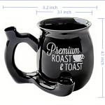 Wake and Bake Coffee Mug Novelty Glazed Ceramic Coffee Pot Shaped Cup with Ergonomic Handle Dishwasher Microwave Safe Fathers Day Halloween Christmas Gifts for Coffee Lovers (with Filters) (black)