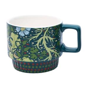 Topadorn Coffee Ceramic Mug Porcelain Latte Tea Cup 12oz. Green