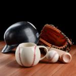 FoldTier 2 Pcs 17oz Baseball Ceramic Coffee Mugs, 3D Handmade Sports Design Porcelain Cups with Handle, Hand Painted Large Tea Mugs for Coffee Cocoa and Hot Drinks Sport Gift for Men and Women