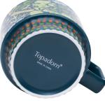 Topadorn Coffee Ceramic Mug Porcelain Latte Tea Cup 12oz. Green