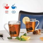 Bormioli Rocco Glass Coffee Mug Set, 6-Pack