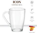 Bormioli Rocco Glass Coffee Mug Set, 6-Pack