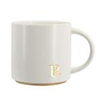 COLLECTIVE HOME - Monogram Ceramic Mugs, 15 oz Golden Initial Coffee Cups, Elegant Capital Alphabet Tea Mugs, Elegant Personalized Mug with Gift Box, Luxurious Cups for Office and Home (R)