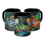 Frog-Themed Stained Glass Coffee Mug – 11oz
