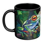 Frog-Themed Stained Glass Coffee Mug – 11oz