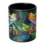 Frog-Themed Stained Glass Coffee Mug – 11oz
