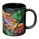 Frog-Themed Stained Glass Coffee Mug – 11oz