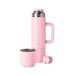 Simple Modern 36oz Insulated Hot Beverage Bottle with 2 Mugs | Travel Coffee Thermos for Hot Drinks | Twist and Pour Top | Commute, Travel, and Picnic Friendly | Roam Collection | Blush