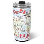 Swig Life 22oz Travel Mug, Insulated Tumbler with Handle and Lid, Travel Coffee Mug, Cup Holder Friendly, Stainless Steel 22 oz Tumbler, Reusable Insulated with Lid (Arkansas)