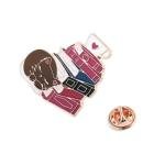 xbiez Cat Book Stack Teacup Hard Enamel Pin Cute Cartoon Animal Kitty Medal Brooch Fashion Lapel Backpack Pins Jewelry Gift, Metal