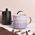 Bosmarlin 21 Oz Ceramic Coffee Mug in Purple
