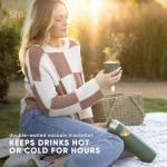 Simple Modern 36oz Insulated Hot Beverage Bottle with 2 Mugs | Travel Coffee Thermos for Hot Drinks | Twist and Pour Top | Commute, Travel, and Picnic Friendly | Roam Collection | Blush