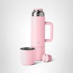 Simple Modern 36oz Insulated Hot Beverage Bottle with 2 Mugs | Travel Coffee Thermos for Hot Drinks | Twist and Pour Top | Commute, Travel, and Picnic Friendly | Roam Collection | Blush