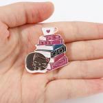 xbiez Cat Book Stack Teacup Hard Enamel Pin Cute Cartoon Animal Kitty Medal Brooch Fashion Lapel Backpack Pins Jewelry Gift, Metal