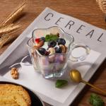 Vintage Iridescent Glass Coffee Mugs Set of 4, 11oz Creative Flower Glass Coffee Cups with Spoons - Cute Floral Tea Cups with Handle, Art Glassware, Unique Gifts for Women