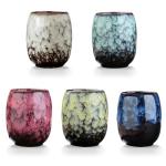 Lxuwbd Japanese style ceramic Tea set, Tea cup, Water cup，Coffee cup, Yerba mate set, Ceramic mate cup set of 5