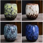 Lxuwbd Japanese style ceramic Tea set, Tea cup, Water cup，Coffee cup, Yerba mate set, Ceramic mate cup set of 5