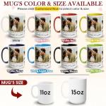 Custom Photo Mug with Text 11oz 15oz for Boyfriend Girlfriend Family Dad Mom, Personalized Photo Collage Mug with 3 Photos, Customized Coffee Mugs Gift for Valentine's Day Birthday Anniversary