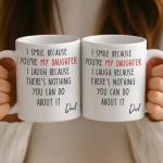 Joy Crafters I Smile Because You Are My Daughter Mug for Daughters from Dad, Thoughtful Gift for Birthday, Valentines or Special Occasion, To My Daughter Coffee Mug, Daughter Birthday Gifts for Women