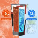 CLAPSOREI Red Black Grey White Tumbler 20oz Stainless Steel Insulated Tumblers with Lid Straw Abstract Modern Art Geometric Travel Coffee Mug Tea Wine Cup Water Bottle for Women Men