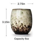 Lxuwbd Japanese style ceramic Tea set, Tea cup, Water cup，Coffee cup, Yerba mate set, Ceramic mate cup set of 5