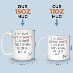 Joy Crafters I Smile Because You Are My Daughter Mug for Daughters from Dad, Thoughtful Gift for Birthday, Valentines or Special Occasion, To My Daughter Coffee Mug, Daughter Birthday Gifts for Women