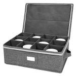 Stackable Grey Cup and Mug Storage Box