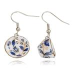 Artistic Floral Teacup Earrings for Women