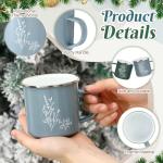 Set of 10 Inspirational Enamel Coffee Mugs