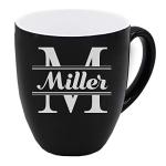 Personalized Black Coffee Latte Mug for Weddings