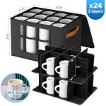 Stackable 2-Layer Coffee Mug Storage Organizer