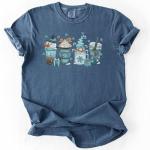 Cozy Holiday Drinks Snowman and Gnome Tee